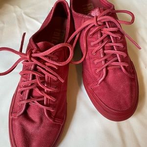 FRYE Red Canvas Low Sneakers Size 9 Women’s